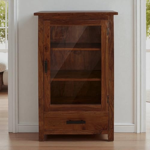 Image of The Attic Sheesham Mini Glazed Honey |Multipurpose for Living Room Bed Room and Kitchen|Solid Wood| Honey Matte Finish