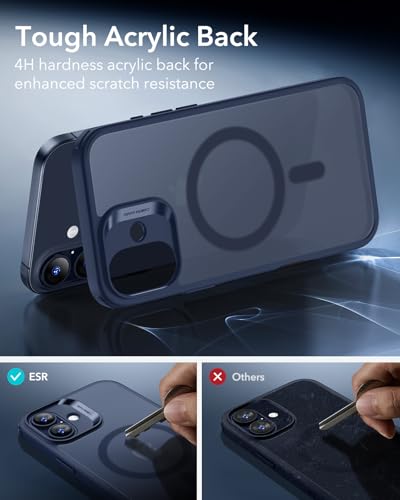 Image of ESR for iPhone 17 Case, Camera Control Cover, Compatible with MagSafe, Shockproof Military-Grade Protection, Magnetic Phone Case for iPhone 17, Classic Hybrid Case, Frosted Blue