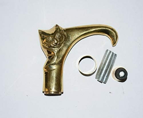Cat Brass Design Handle Vintage Antique Beautiful Handle image 5