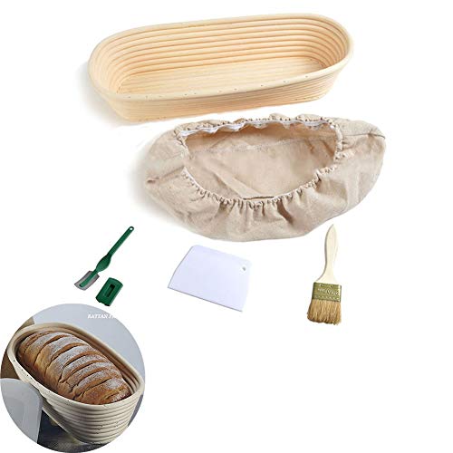 Jesenband Banneton Proofing Basket, Set of 2 Bread Proving Baskets for Dough Rising