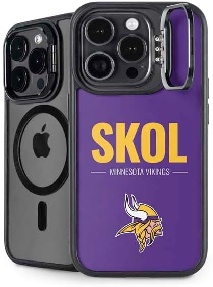 Skinit Kickstand Phone Case Compatible with iPhone 16 Pro Max - Officially Licensed NFL Minnesota Vikings Team Motto Design