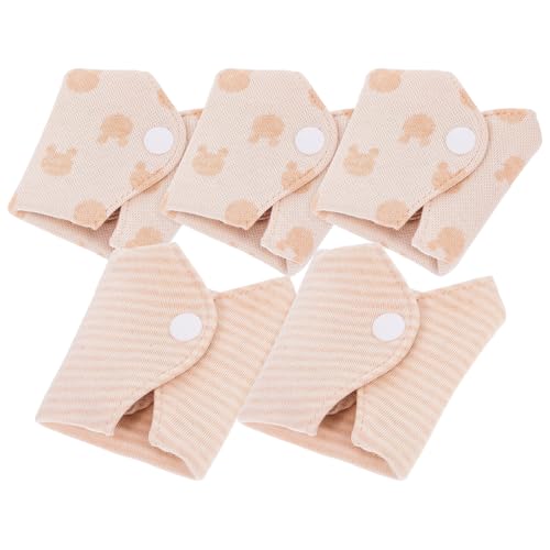 POPETPOP 5piezas Unidades Almohadillas Sanitarias Reutilizables de Algodón Orgánico Transpirables para Mujeres Diseño Aleatorio Varios estilos Varios estilos