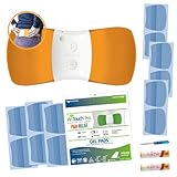 WiTouchPRO Orange Back Pain Relief Bundle, TENS Unit Plus 6 Pairs of Gel Pads