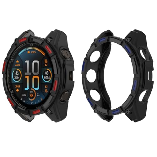 [RuenTech] Garmin Tactix 8 Solar�J�o�[�A�t���L�V�u��TPU�X�N���[���ی�P�[�X �X�N���b�`�h�~�ی�J�o�[ �K�[�~��Tactix 8 Solar 51mm�p�P�[�X �����ȒP �j�����p �y�� (2�FA)