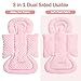Jundetye Infant Car Seat Insert Boy Girl, 3 in 1 Newborn Carseat Insert with Strap Pads,Car Seat Head Support for Baby Strollers, Swings, and Bouncers,Comfortable and Machine Washable, Pink