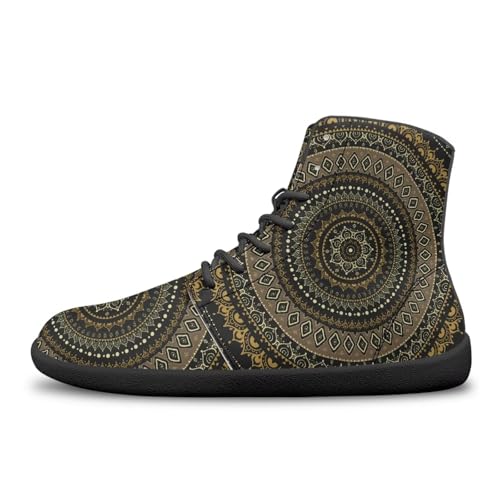 Image of Binienty Zero Drop Sole Barefoot Men's Women's PU Leather Flat Minimalist Barefoot Sneakers Athletic Shoes Waterproof