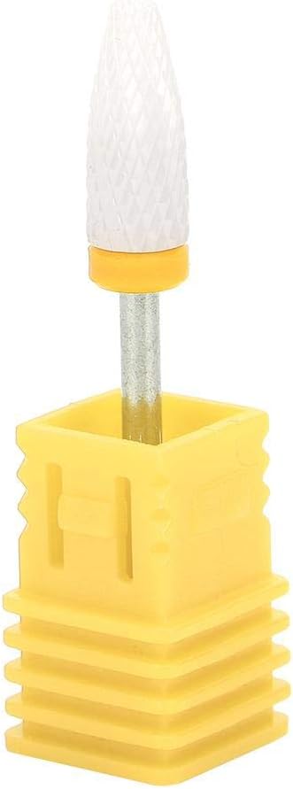 Ceramic Nail Drill Bit Corn-Head-Shape Professional Grinding Head for Nail Polishing(Red)