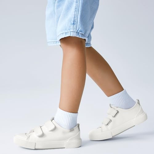 Toddler Low Top Canvas Sneakers Adjustable Straps Boys and Girls Slip on Shoes3