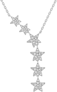 GIVA 925 Silver Starry Drop Necklace | Gifts for Girlfriend,Pendant to Gift Women & Girls | With Certificate of Authentici... Price In India
