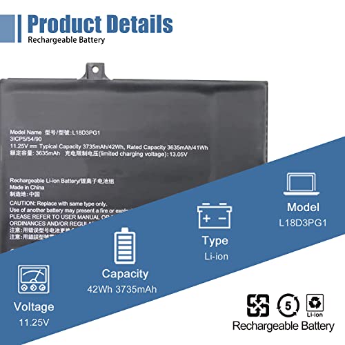 Image of L18D3PG1 L17M3PB0 42Wh Laptop Battery Replacement for Lenovo 300E 500E Chromebook 2nd Gen /100E 300E 2nd Gen, 100E 500E Chromebook 1st Gen /100E Series L17L3PB0 L17C3PG0 5B10S75394 Shape-A