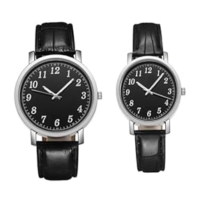 VALICLUD 2 Pcs Couple Watch Decorative Women Watch Minimalist Watches for Men Mens Digital Watch Mens Wrist Watch Male Watch Matching Watches for Couples Watch Mens Watch Black Alloy