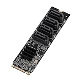 Plyisty M.2 Adapterkarte ASM1166 M Key B Key PCI E 3.0 NVME -Expansionskarte mit Smart Indicator...