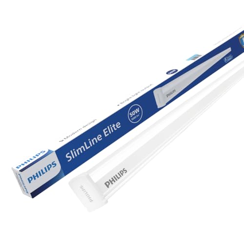 Image of PHILIPS SlimLine Elite 50W LED Batten Light | High Brightness & Energy Efficient | Sleek Slim Design | Ideal for Home, Office & Commercial Use | CoolDay Light, Pack of 1