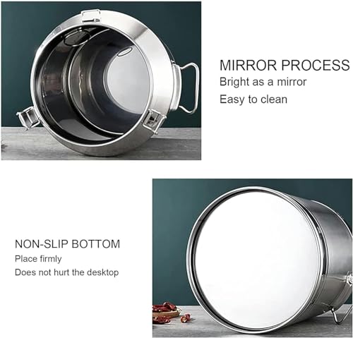 CIADAZ Bauernhof-Milchkanne aus Edelstahl mit versiegeltem Deckel, 5 l–58 l, Milcheimer, Weineimer/luftdichter Aufbewahrungskanister, Milchtransportdose (24 l) 6 CIADAZ Bauernhof-Milchkanne aus Edelstahl mit versiegeltem Deckel, 5 l–58 l, Milcheimer, Weineimer/luftdichter Aufbewahrungskanister, Milchtransportdose (24 l)