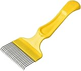  KINGGOO Edelstahl-Entdeckelungs-Gabel-Plastikhandgriff-Entdeckelungs-Gabel mit 18 Zinken-Edelstahl-Beekeeping-Werkzeug