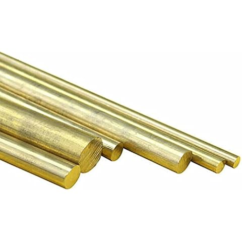 3PCS 6/8/10/12mm Diameter Solid H59 Brass Rod Lathe Bar Metal Model Making 300mm 500mm Long (10x500mm) Cover