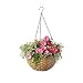 14" Resin Woven Hanging Basket, Natural Wicker