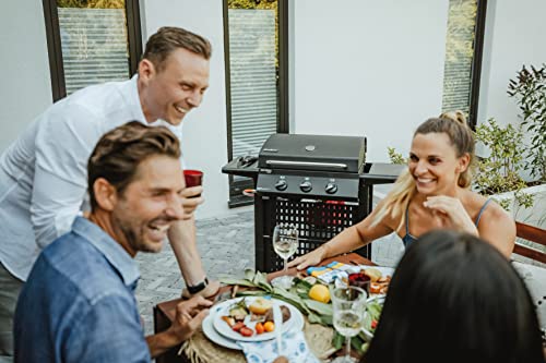 Enders plinski roštilj SAN DIEGO NEXT 3, 3 plamenika od nehrđajućeg čelika, sa roštilj termometrom, manji, kamping, inox rešetka, balkonski plinski roštilj, stabilne bočne police #80166