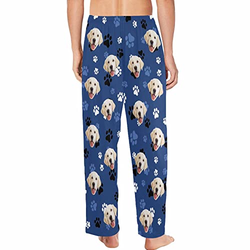 Personalized Pet Face Pajamas Pants Lounge Trousers Sleepwear Pjs for Men Dad2