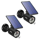 WaitScher Solar Motion Lights Outdoor Waterproof 3600mAh Solar Security Light for Outside Garden Driveway Path Deck Landscape Yard(2pack)
