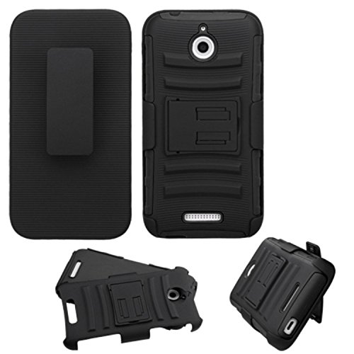 MyBat Asmyna Advanced Armor Stand Protector Cover for HTC 510 Desire - Retail Packaging - Black
