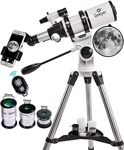 Gskyer Telescope, Telescopes for Adults, 80mm AZ Space Astronomical Refractor Telescope, Telescope for Kids, Telescopes for Adults Astronomy, German Technology Scope