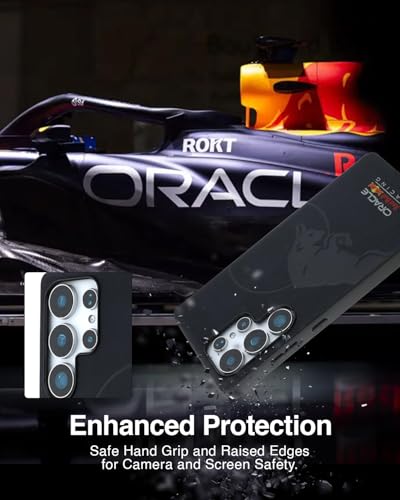 Image of CG MOBILE REDBULL Racing [Official Licensed] Magnetic Charging Compatible|Meshed PU Case with Debossed Bull Protective Case /Cover Designed for Galaxy S25 Ultra-Navy