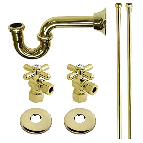 Kingston Brass KPK102P Trimscape Plumbing Supply Kit Combo, Polished Brass