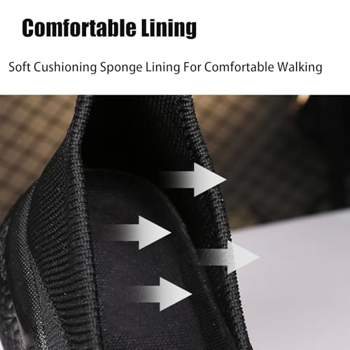 Women's Mesh Slip-On Platform Walking Shoes Comfort Lightweight Breathable Elastic Mouth Nurse Walking Work Shoes for Workout for Plantar Fasciitis Standing All Day3