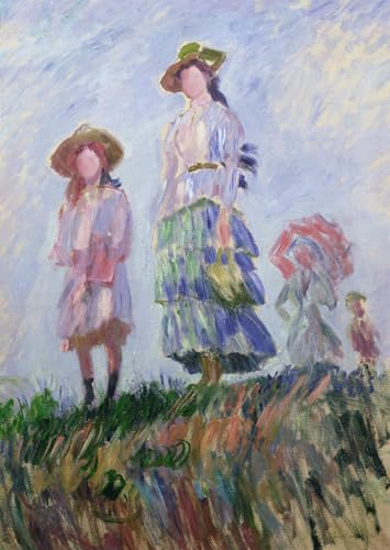 Tableau Monet la promenade de Claude Monet impression sur toile 60x90cm pour salon