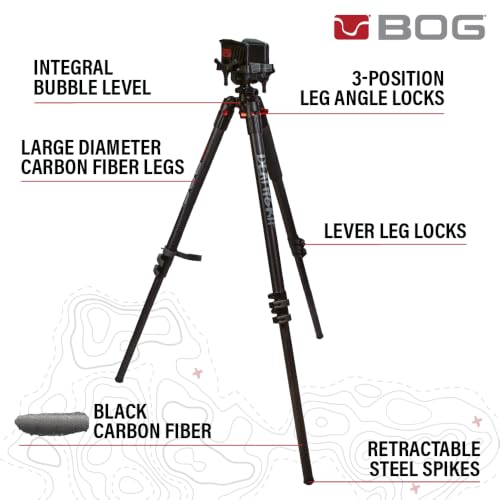 Image of BOG DeathGrip Hunting Tripod, 7 inch-59 inch, Lightweight, Gun Clamp, Shooting Rest