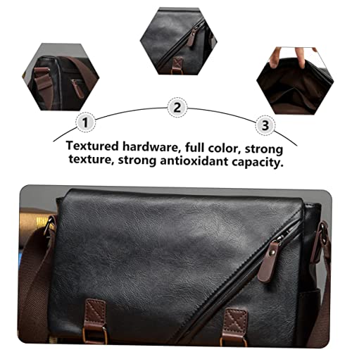 1pc Men All-purpose Briefcase Multi-function Storage Bag Casual Office Outdoor Shoulder Bag Versatile Travel Satchel for3