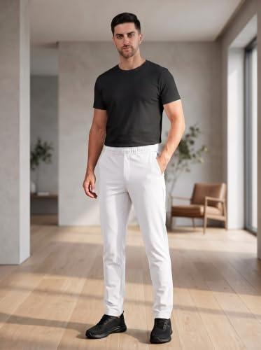 Image of SaintX Men's 4-Way Stretchable Athleisure Pants | Sweat Wicking Fabric | Slim Fit | Active - Sports Wear | Travel, Lounge & Casual Wear | Stylish Back Zipper Pocket | Available in Plus Size (ST06)