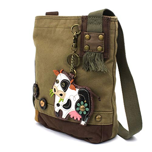 CHALA Patch Crossbody - Cow- Olive2