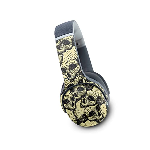 Image of MightySkins Carbon Fiber Skin Compatible with Skullcandy Crusher Evo Wireless - Inked Skulls | Protective, Durable Textured Carbon Fiber Finish | Easy to Apply | Made in The USA
