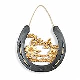 Herradura auténtica para cumpleaños – Herradura de la suerte regalo para mujeres y hombres con deseos de corazón de madera: toda la suerte del mundo en tu cumpleaños – amuleto de la suerte masivo para