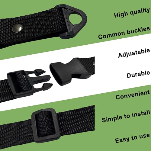 Image of Adjustable Trash Can Lid Lock Strap, Security Strap Use for Locking Outdoor Waste Bin, Animals Proof Straps for Garbage Can, 2 Pack