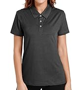 JACKETOWN Womens Polo Shirts Printed Polo Wicking Shirts Summer Tops Short Sleeve T-Shirt Athleti...