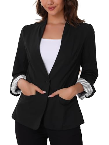 Blazer femme chic col en V veste légère élégante et fluide pour le bureau