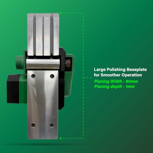 Image of HIKOKI P20SGS9Z Planer | 560W Motor | 16500 RPM No-Load Speed | 80mm Planing Width | 1mm Planing Depth | High-Precision Depth Control | Large Polishing Baseplate | Safety Switch