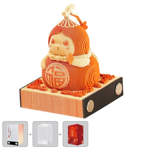 ひょうたん 3D メモパッド 幸福 幸運 置物 かわいい ひょうたん メモパッド ノート アート ホームデコレーション 女の子用 デスクデコレーショ