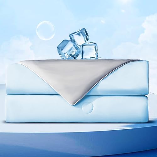 Cooling Blanket King Size, Double-Sided Cool Comforter for Hot Sleepers and Night Sweats, Breathable Soft Silk Smooth Ice Blankets, Lightweight Summer Cooling Bedding, 104