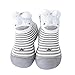 Chausson Fille Dessin animé bébé Infantile Chaussures élastiques Enfant en Bas âge Premiers Animaux antidérapants Chaussettes Marcheurs Chaussures bébé Souple Chaussures (Grey, 0-6Months)