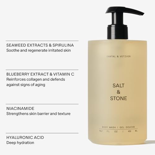 Salt & Stone Body Wash with Antioxidants for Deep Moisture | For Women & Men, Sulfate, Paraben, & Dye Free, Leaving Skin Soft and Hydrated - Image 6