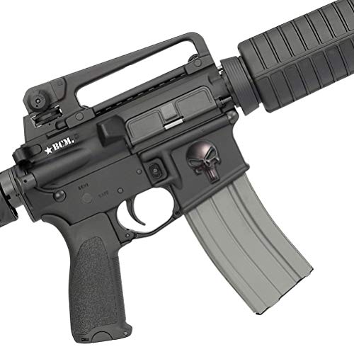 2 Pack Premium Matte Black 3D Metal Decal/Sticker - Tactical Skull For Gun Magazine, Car, Truck, Motorcycle.etc #TOP1