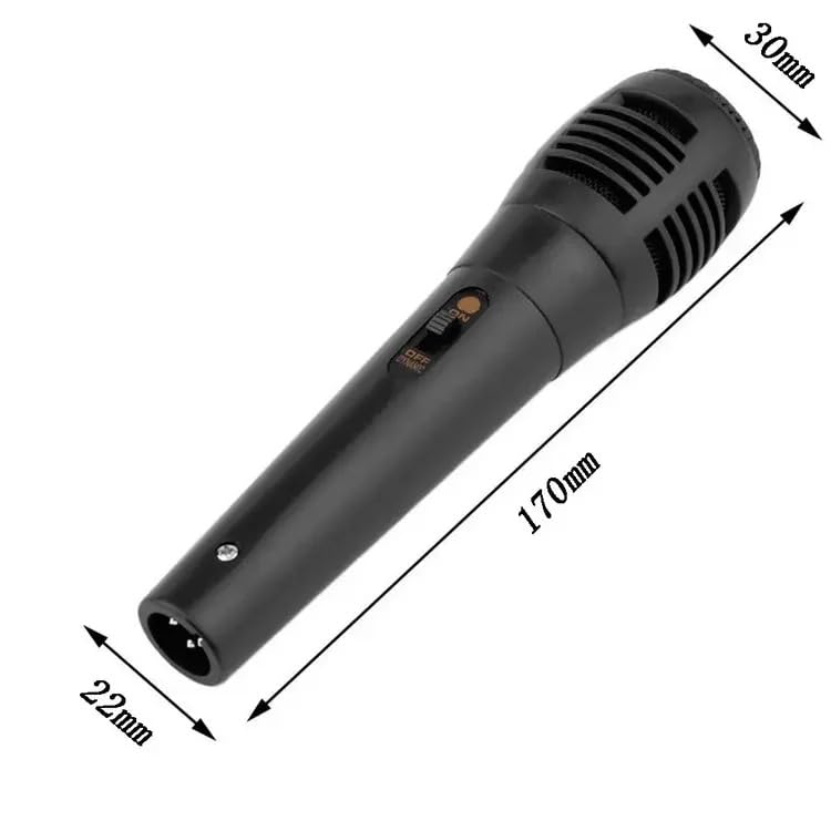 Image of Hybite Dynamic Microphone Karaoke with Wire Mike unidirectional Vocal Wired Dynamic Cardioid Microphone Wire for Solo Vocals & Karaoke Singing with 2 Meter Cable- Black Mic