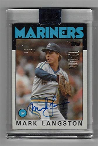 Mark Langston Autographed & Serial Numbered #21/99-2018 Topps Archives Signature Series Retired Edition Collectible Card (Seattle Mariners)