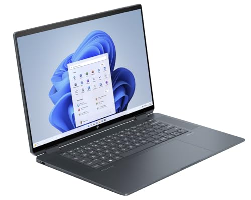 Image of HP Spectre x360 AI Powered 2-in-1 Laptop 16.0 inch Touchscreen OLED 2.8K Display (Intel Ultra 7-155H, 32GB LPDDR5X, 512GB PCIe SSD, Backlit KB, Fingerprint, Win 11 Pro) Bundle w /Hub DKZ
