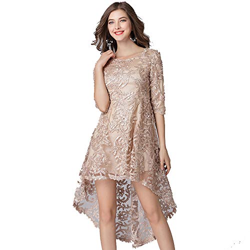 Robe vintage dentelle florale BaronHong pour femmes élégantes et soirées