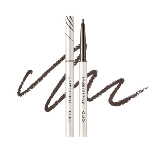 CLIO Sharp So Simple Waterproof Pencil Liner, Eye Pencil, Rich Hyper-Pigmented Color, Smooth Creamy Application, Long-Wearing Matte Finish (4 Colors) (03 BLACK BROWN)